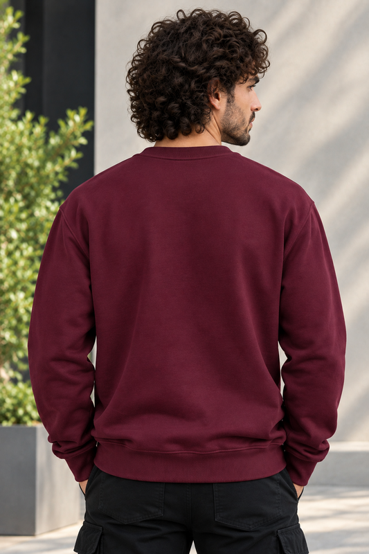Classic Unisex Maroon Sweatshirt 300 GSM