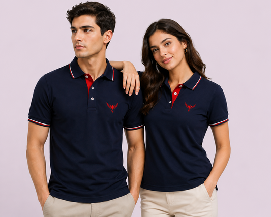 Tipping Polo T-Shirt -Navy Blue