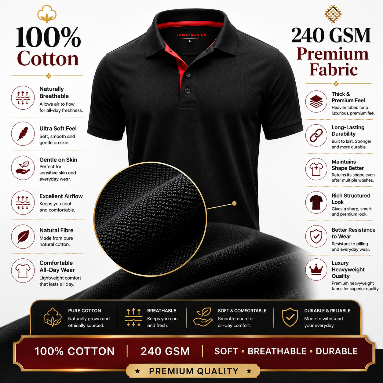 Limited Edition Polo T-shirt-Black Colour