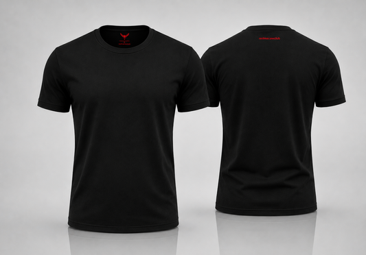 Crew neck short-sleeve t-shirt - Black colour