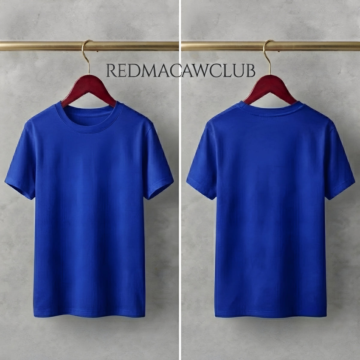 MINIMALIST REGULAR SLIM FIT ROYAL BLUE TEE - 240 GSM FRENCH TERRY