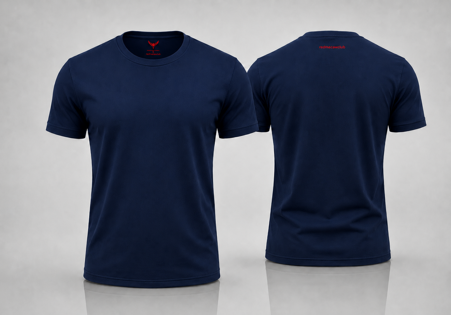 Crew Neck Short-Sleeve T-shirt - Navy Blue
