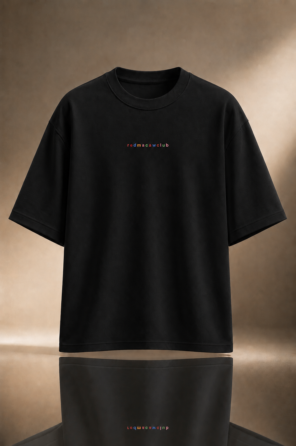 oversized drop-shoulder t-shirt-Black Colour