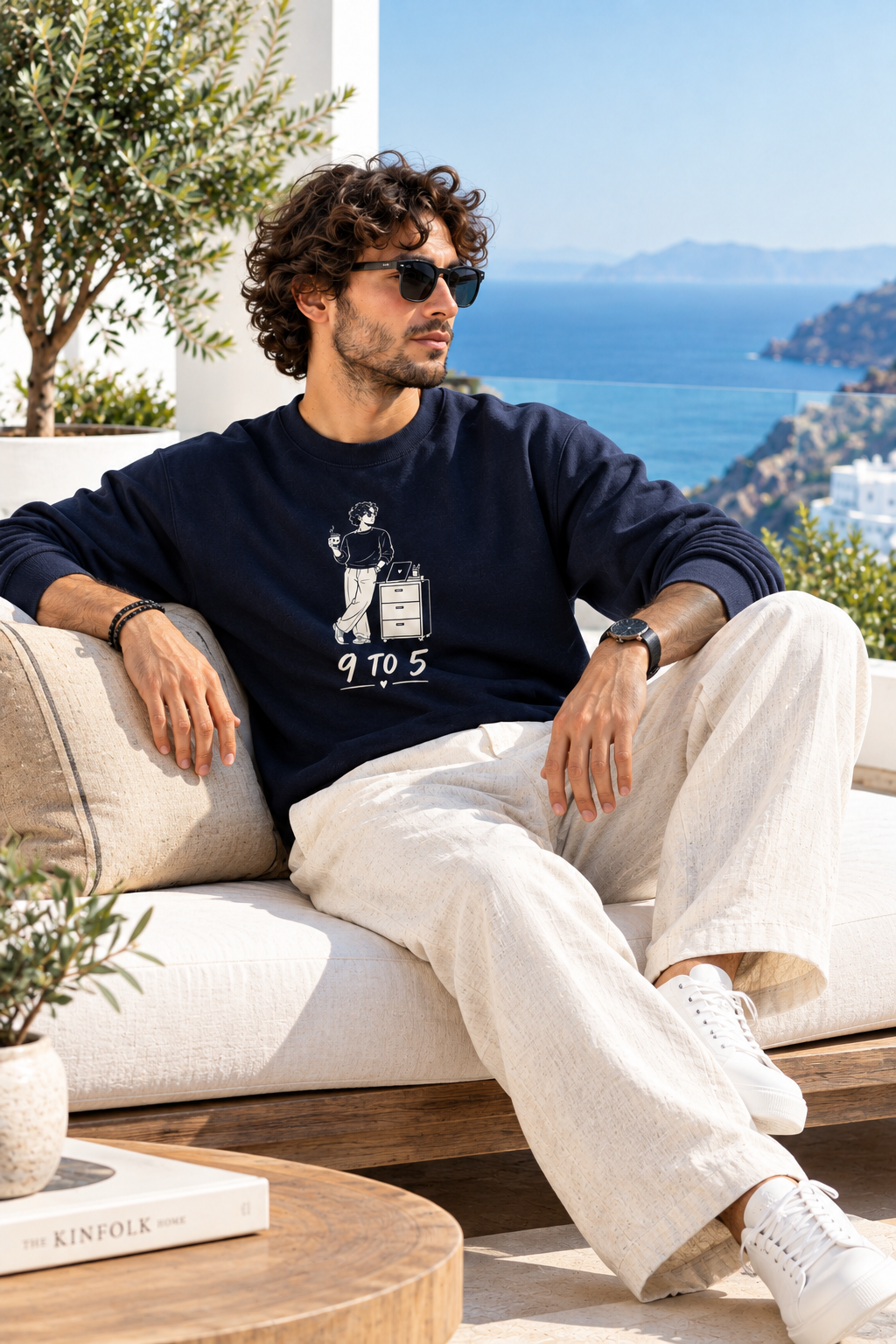 CORPORATE 9 To 5 - UNISEX NAVY BLUE SWEATSHIRT - 300 GSM