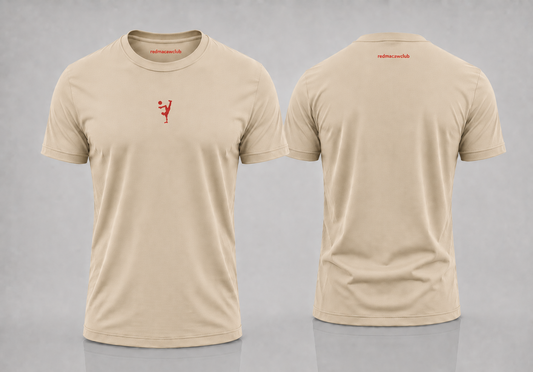 Athletic Slim Fit (Regular) crew neck t-shirt- Beige Colour
