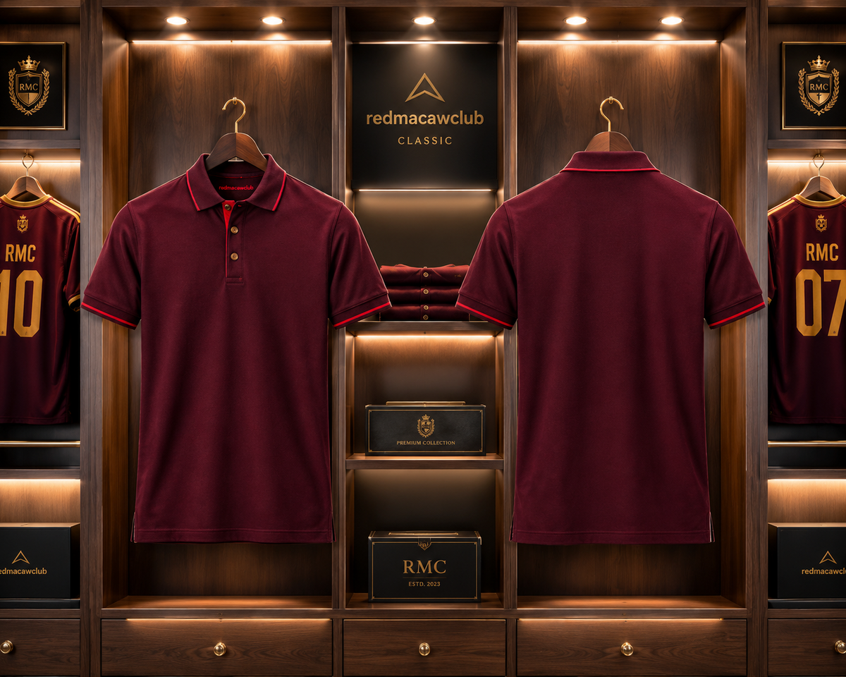 Tipping Polo Tshirt-Maroon Colour