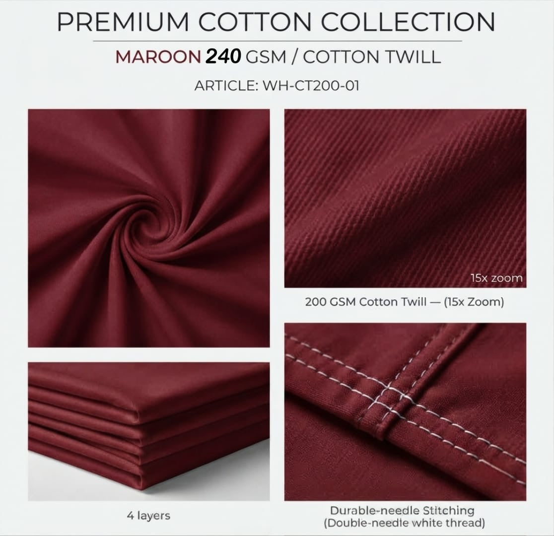 CLASSIC SOLID MAROON POLO TEE - 240 GSM FRENCH TERRY