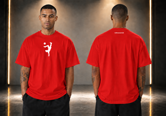 Oversized Tshirt-Vibrant Red