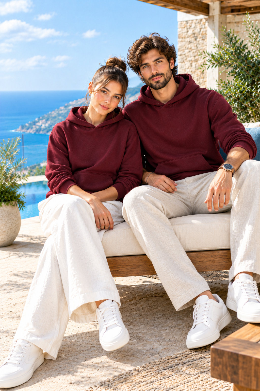 CLASSIC UNISEX MAROON HOODIE -300 GSM FRENCH TERRY