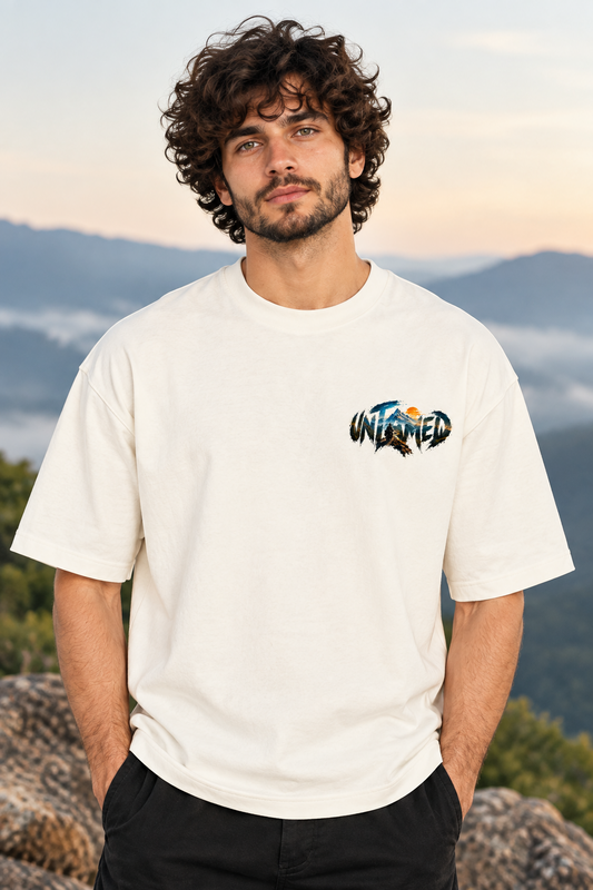 UNTAMED Unisex White Sweatshirt-300 GSM