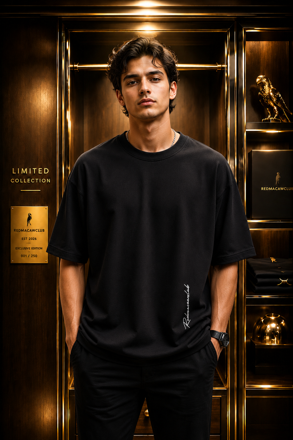 Signature Edition Oversized Drop Shoulder Tshirt-Signature Black