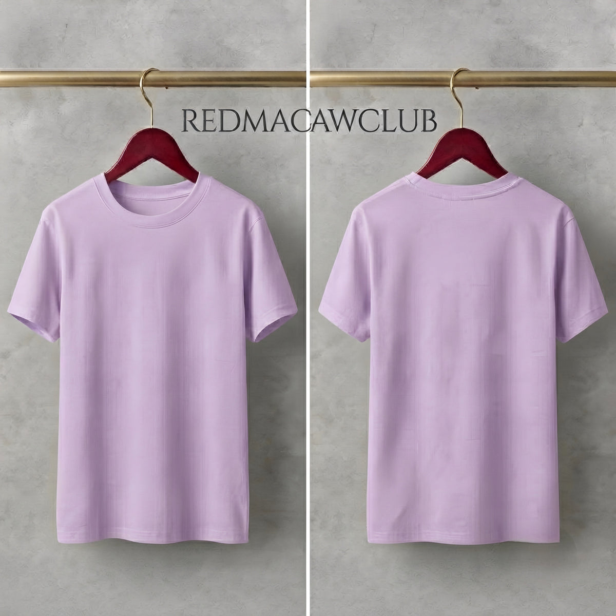 MINIMALIST REGULAR SLIM FIT LAVENDER TEE - 240 GSM FRENCH TERRY