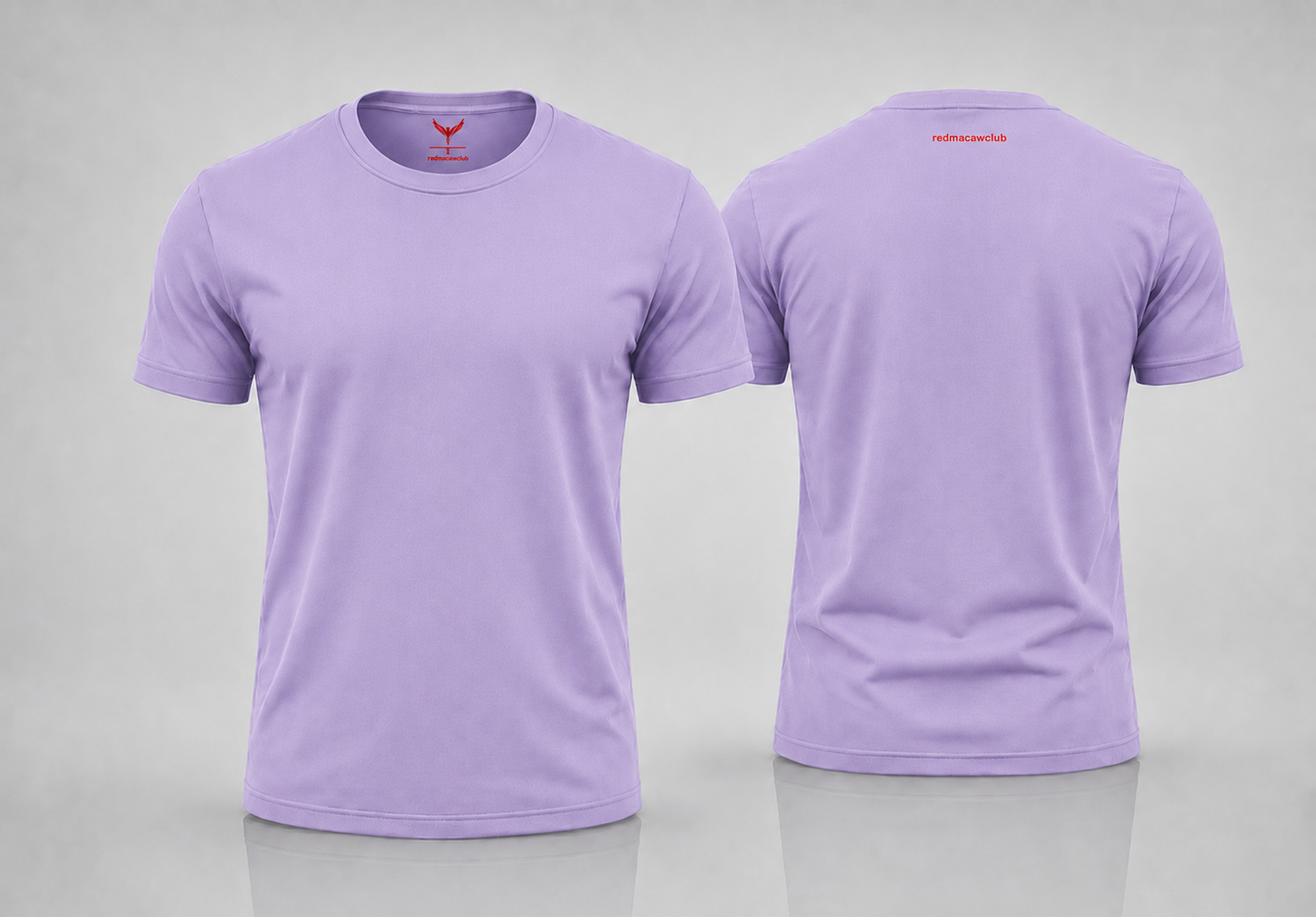 Crew Neck Short-Sleeve T-shirt - lavender colored