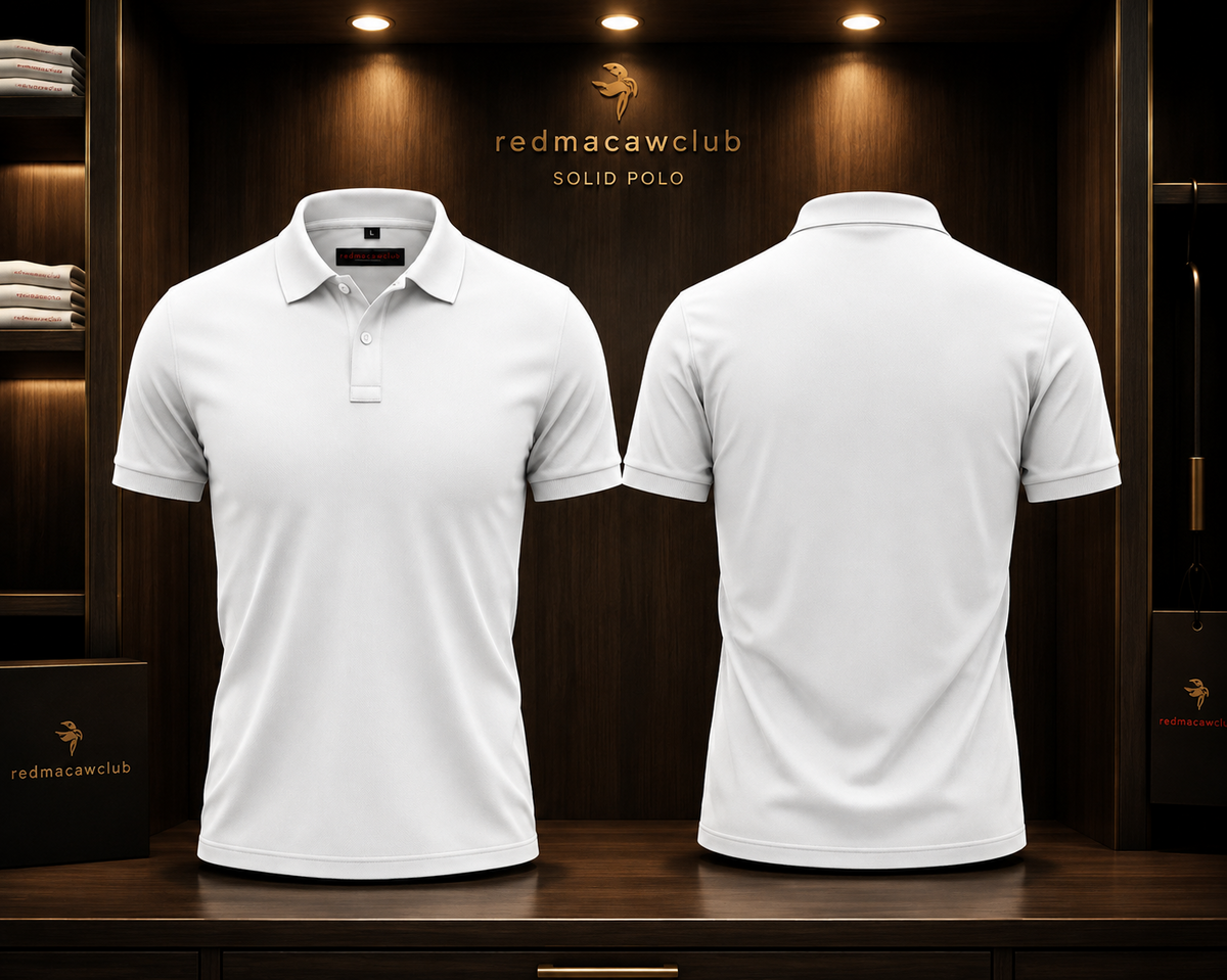Solid Polo Tshirt - Black and White Combo Offer -Light Weight 220 GSM Matty Polo