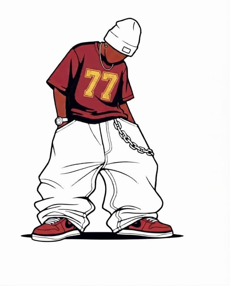 Y2K HIP HOP - OVERSIZED DROP SHOULDER WHITE TEE - 240 GSM FRENCH TERRY