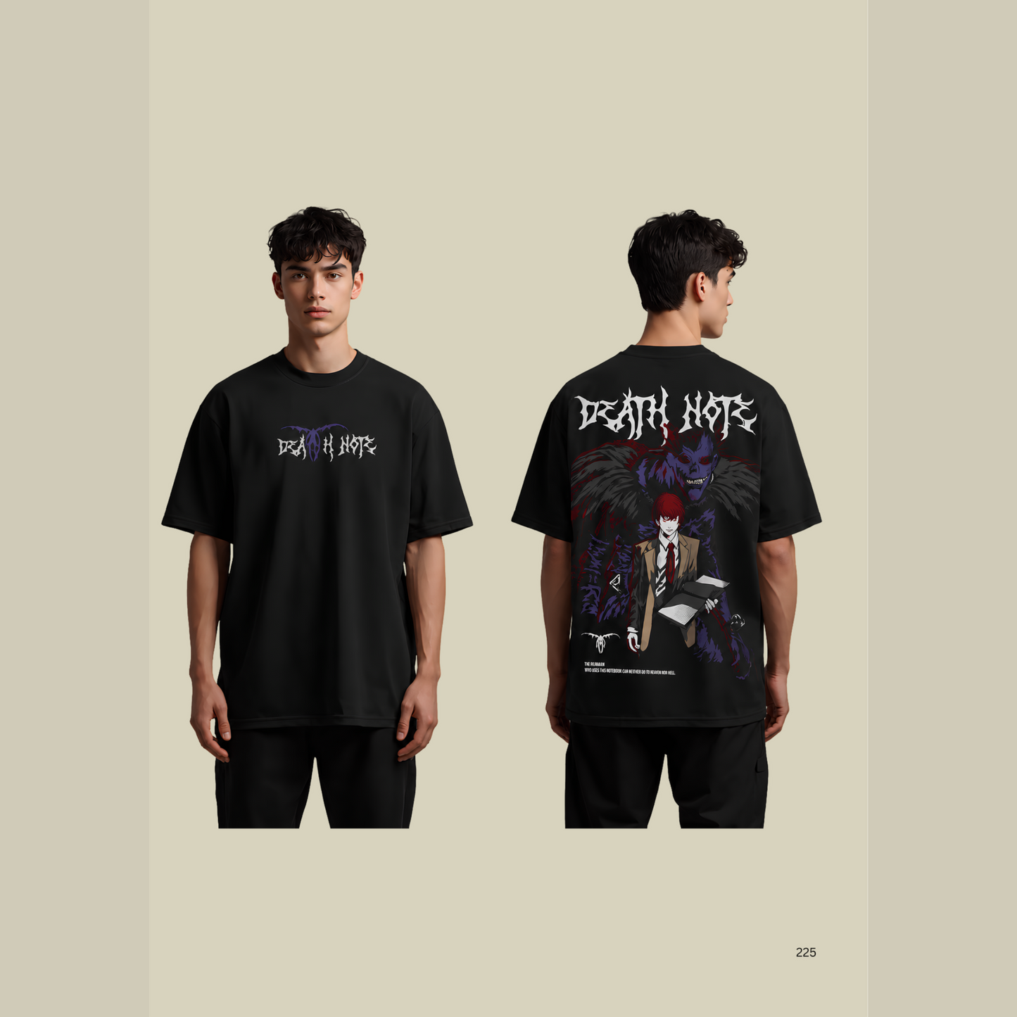 Black Oversized streetwear graphic t-shirt