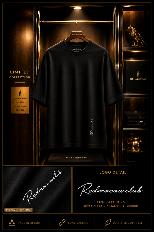 Signature Edition Oversized Drop Shoulder Tshirt-Signature Black