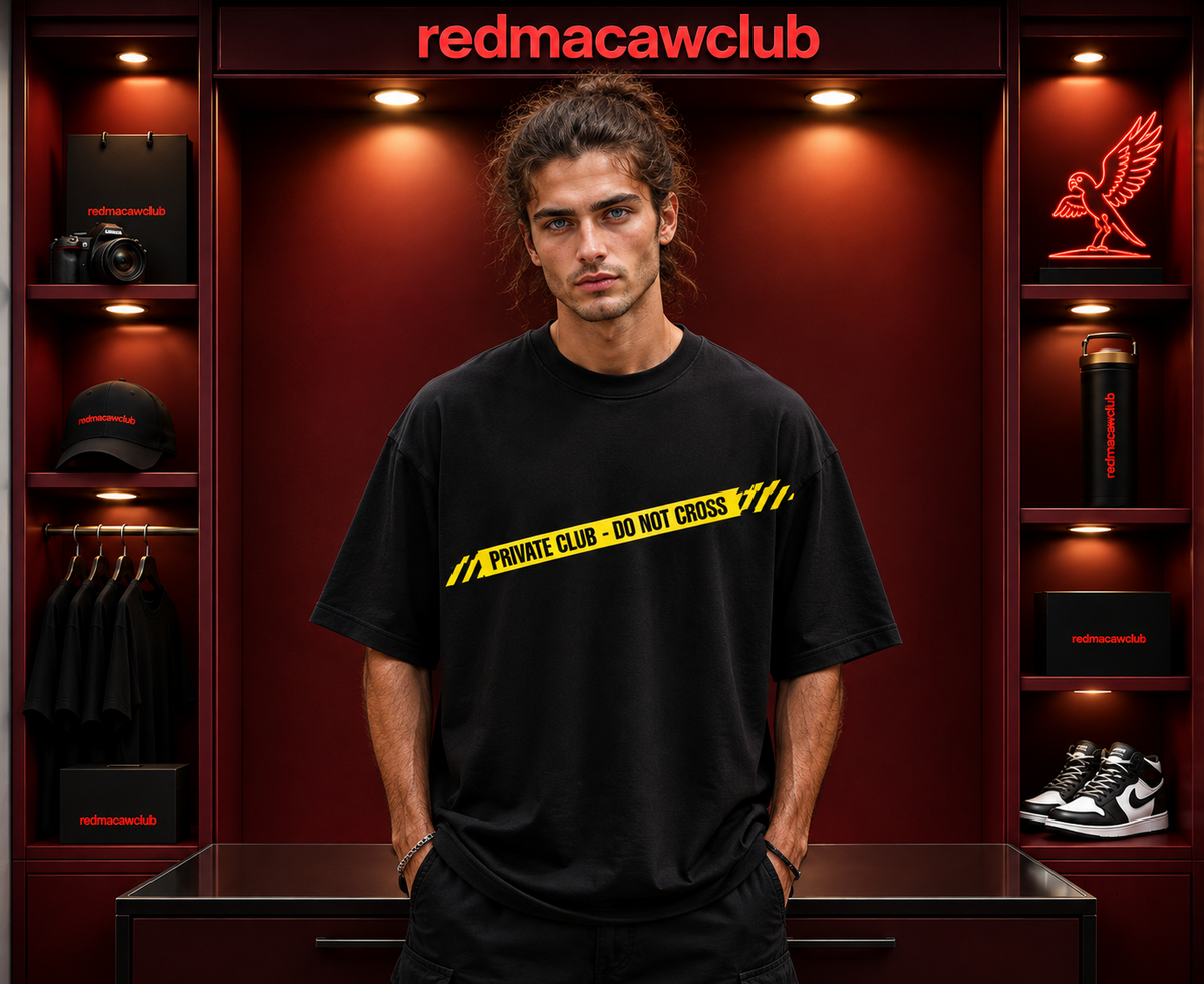 Access Denied-Oversized Drop Shoulder Tshirt-Black Colour