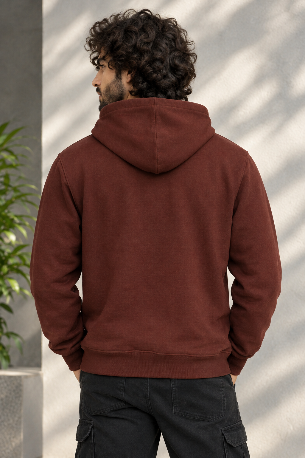 UNTAMED UNISEX COFFEE BROWN HOODIE-350 GSM