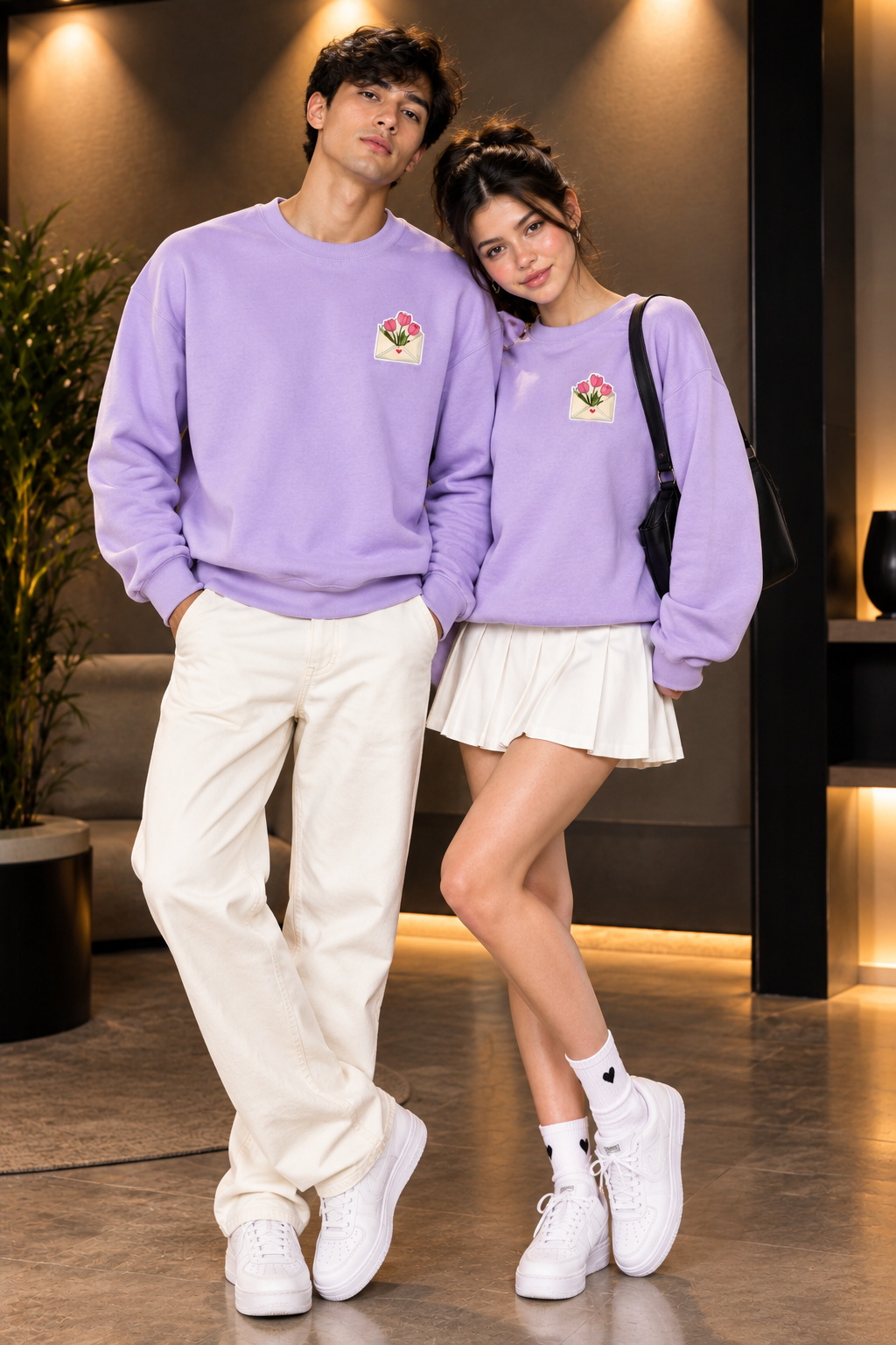 TULIP ENVOLOP LOVE - WOMENS LAVENDER HOODIE- 300 GSM