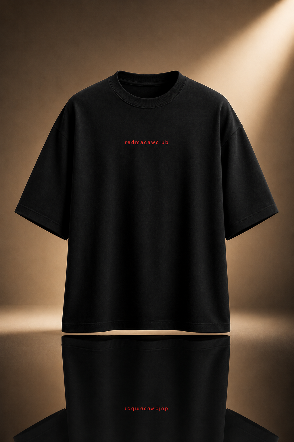 Oversized black drop-shoulder t-shirt- Black