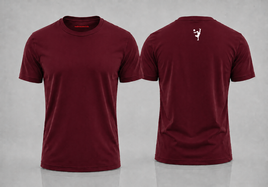 Casual Slim Fit (Regular) crew neck t-shirt- Marron Colour