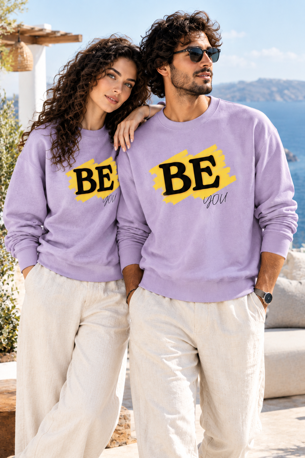 BE YOU - UNISEX LAVENDER SWEATSHIRT-300 GSM