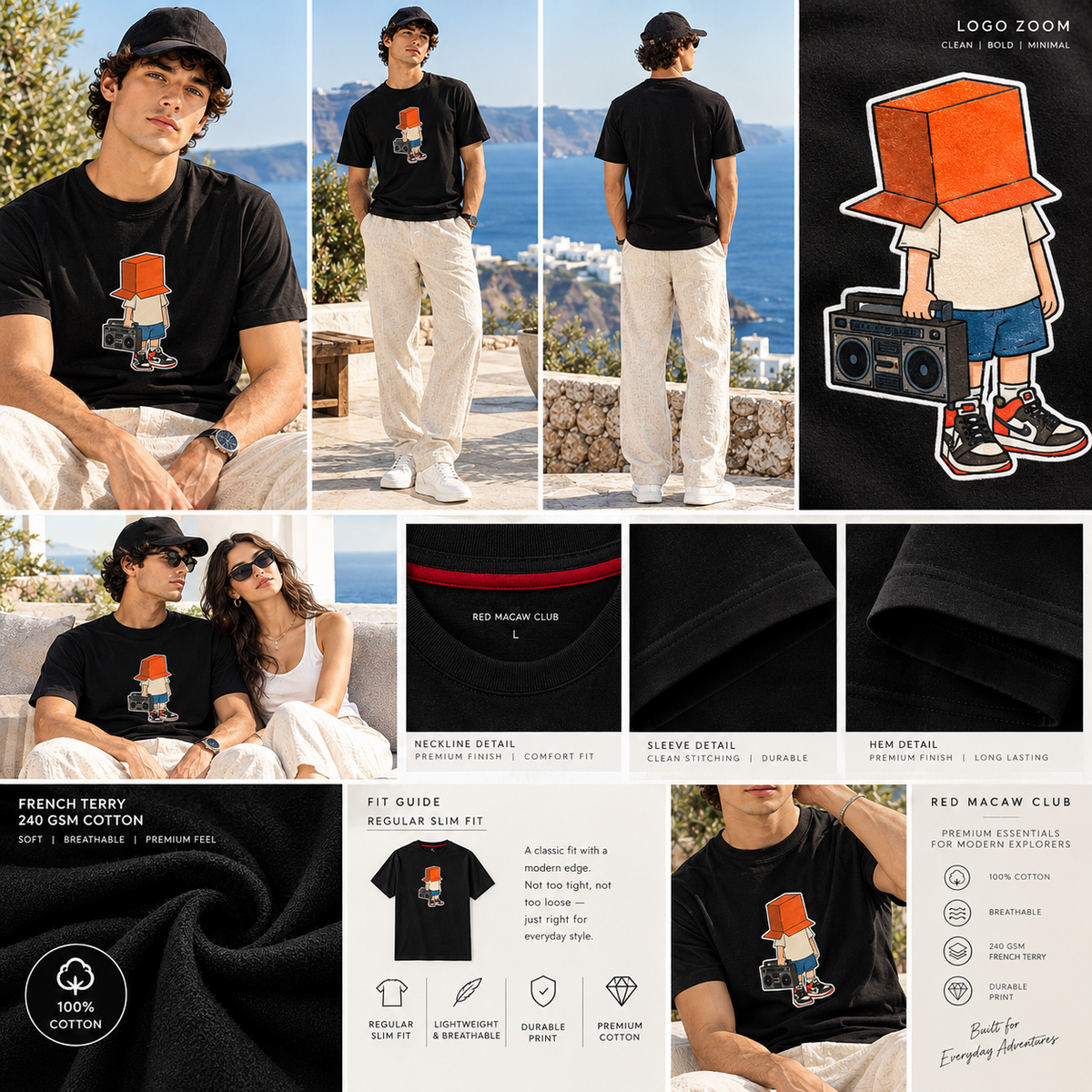 REGULAR SLIM FIT - 240 GSM FRENCH TERRY