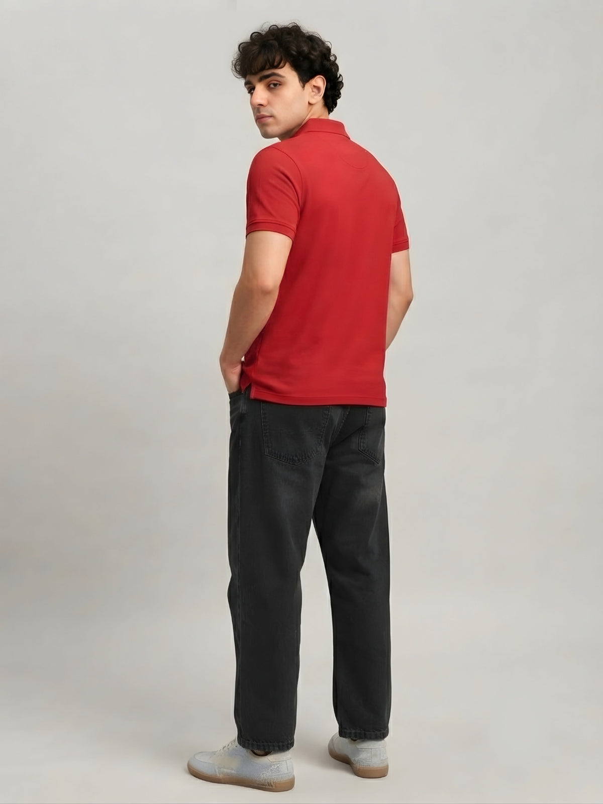 CLASSIC SOLID VIBRANT RED POLO TEE - 240 GSM FRENCH TERRY