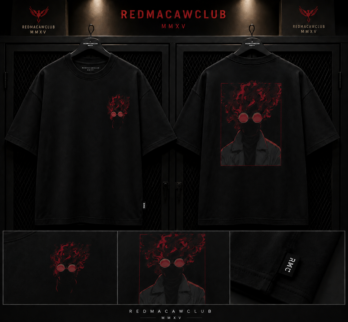Ghost Fire-Oversized Drop Shoulder Tshirt- Black Colour