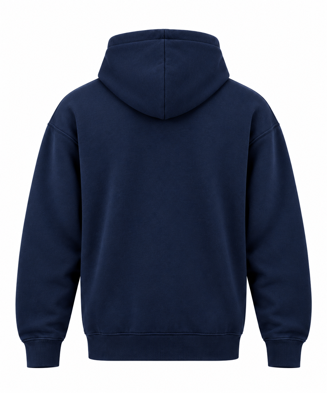 MINIMALIST UNISEX NAVY BLUE HOODIE - 300 GSM FRENCH TERRY