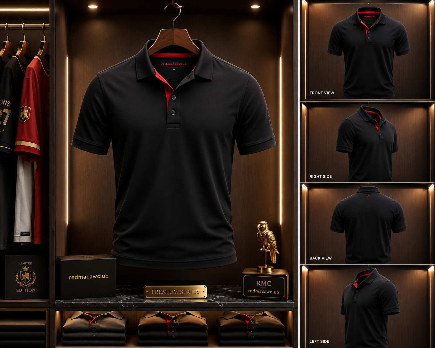Limited Edition Polo T-shirt-Black Colour