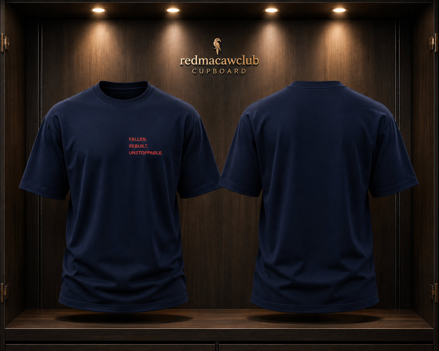 Signature oversized drop shoulder Tee-Navy Blue