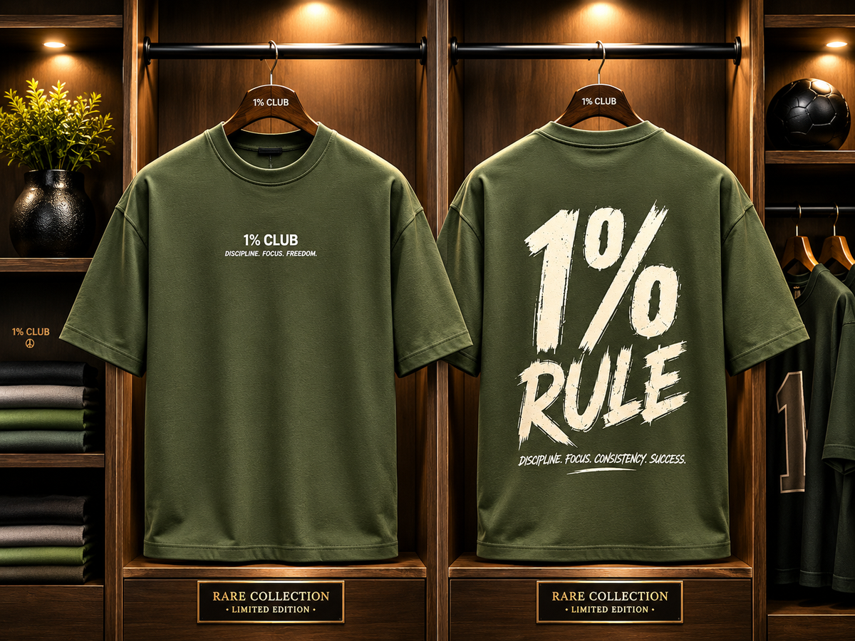 1% CLUB Oversized Drop Shoulder Tshirt—1% RULE Olive Green
