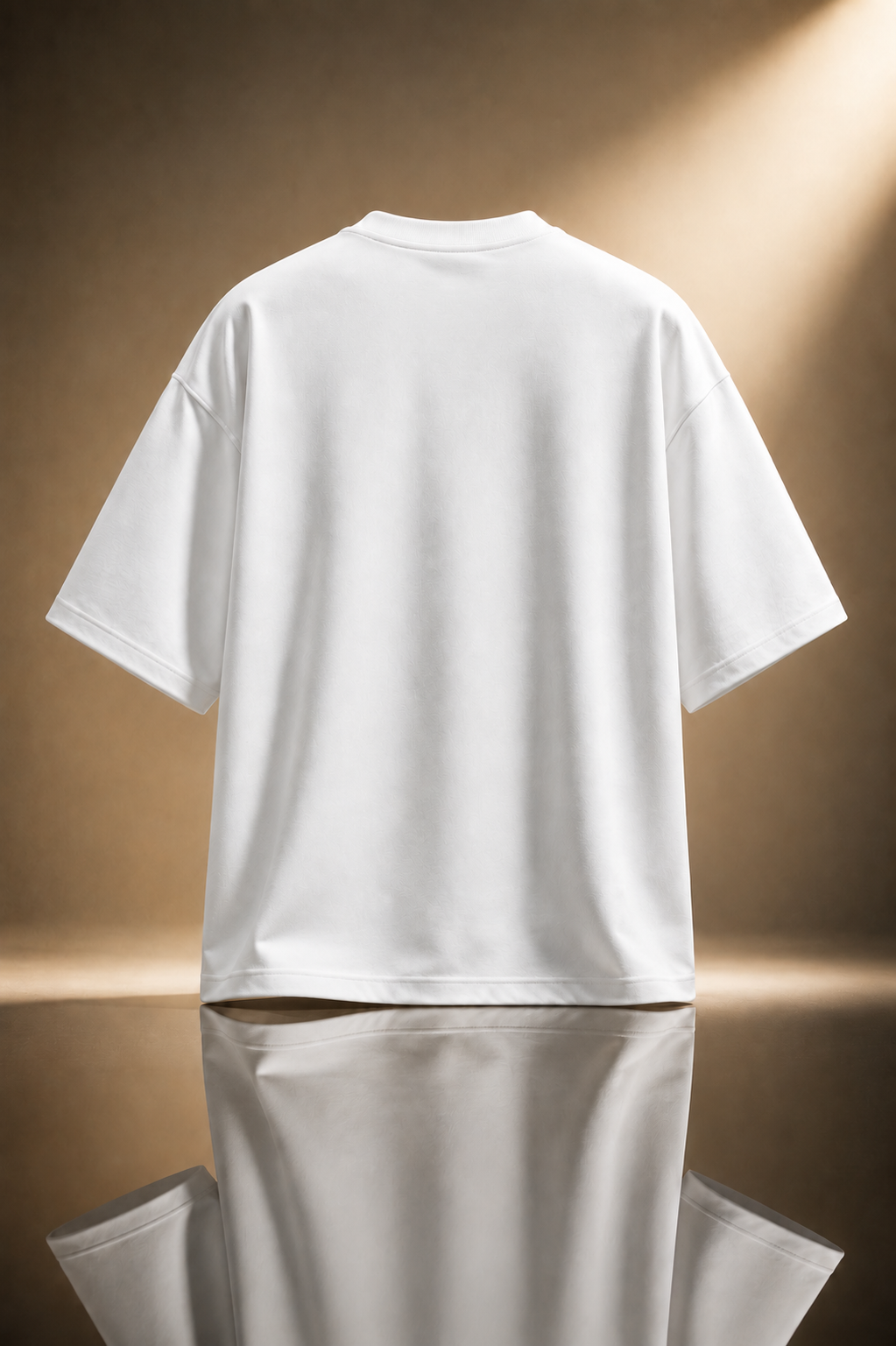 Oversized white Drop-shoulder Tshirt
