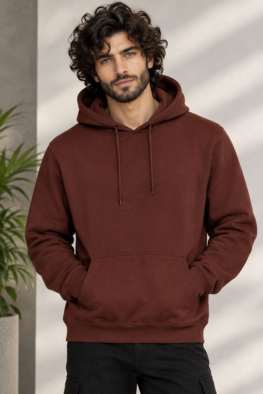 Classic Unisex Coffee Brown Hoodie-350 GSM