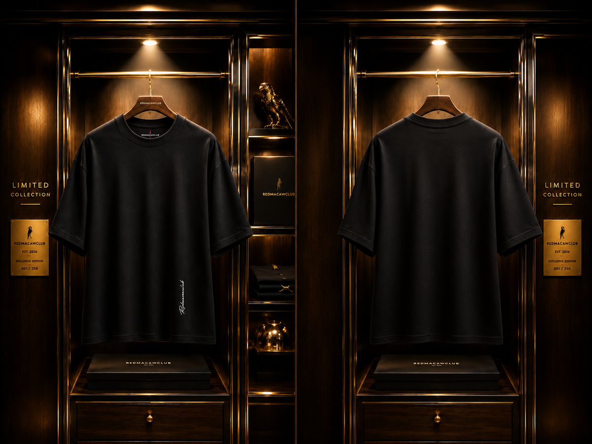 Signature Edition Oversized Drop Shoulder Tshirt-Signature Black