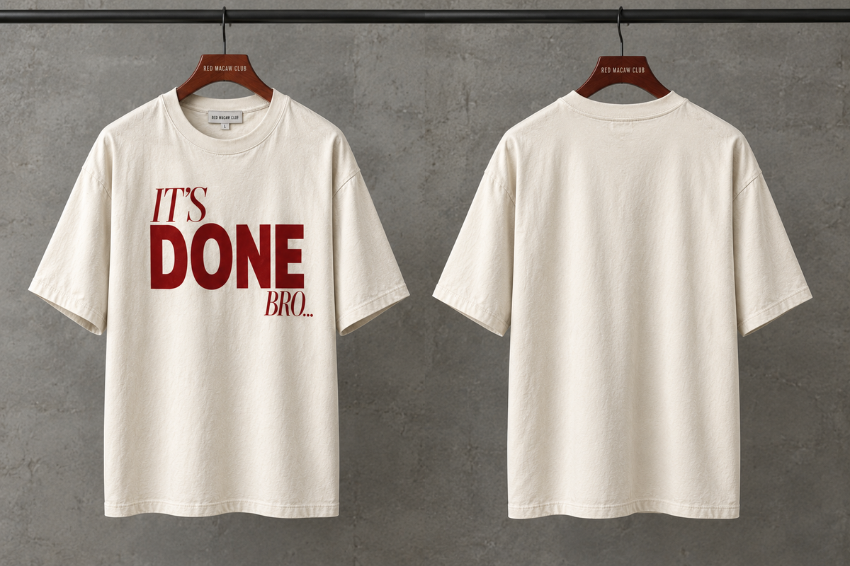 It’s Done Bro-Unisex Oversized Drop Shoulder Tee-240 GSM