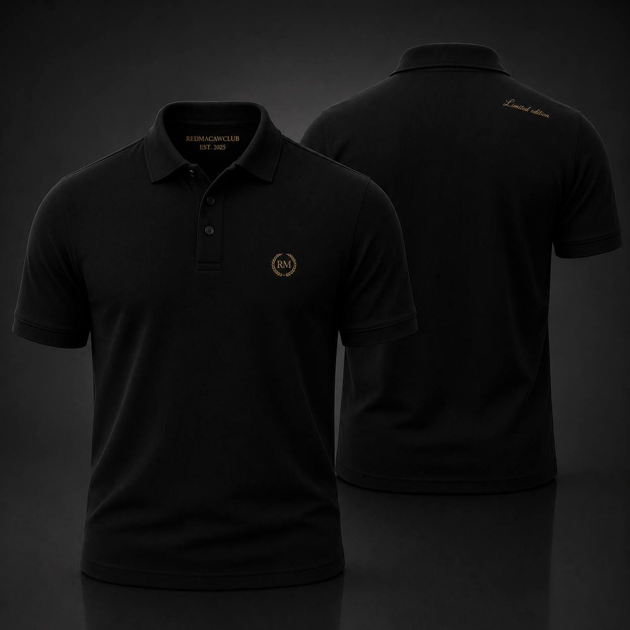 Limited Edition Polo Tshirt - Royal Black