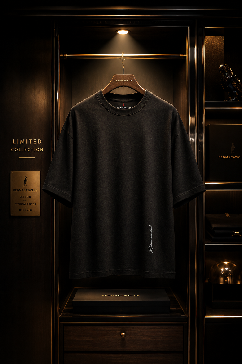 Premium minimalist oversized Dropped Shoulder Tshirt - Matte Black