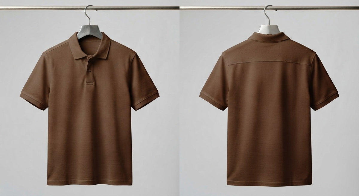 CLASSIC SOLO COFFEE BROWN POLO TEE - 240 GSM FRENCH TERRY