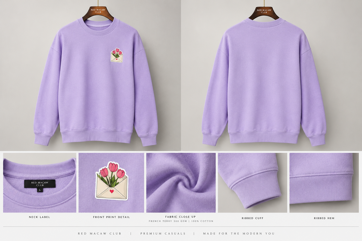 TULIP ENVOLOP LOVE - WOMENS LAVENDER HOODIE- 300 GSM