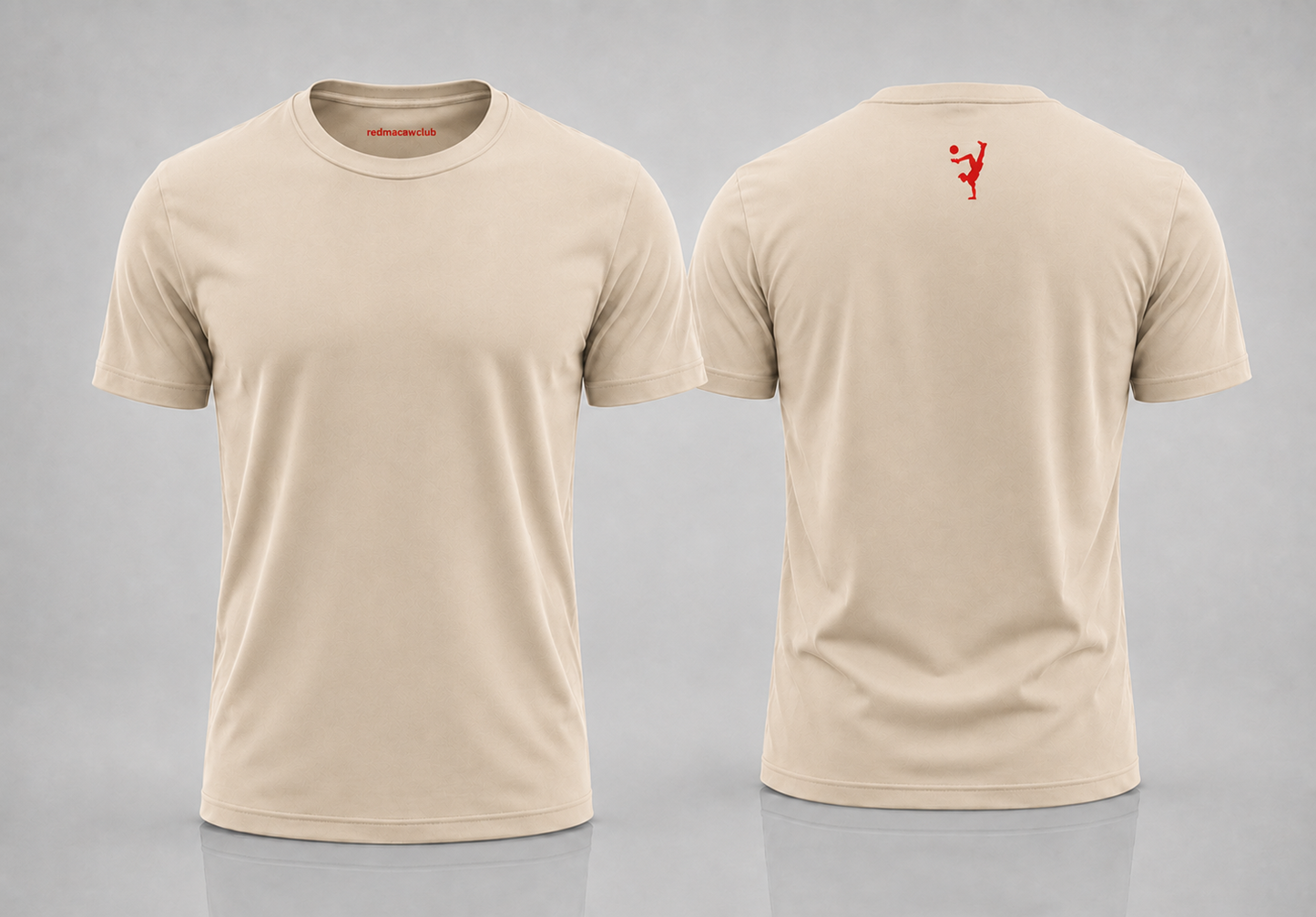 Casual Slim Fit (Regular) crew neck t-shirt- Beige Colour