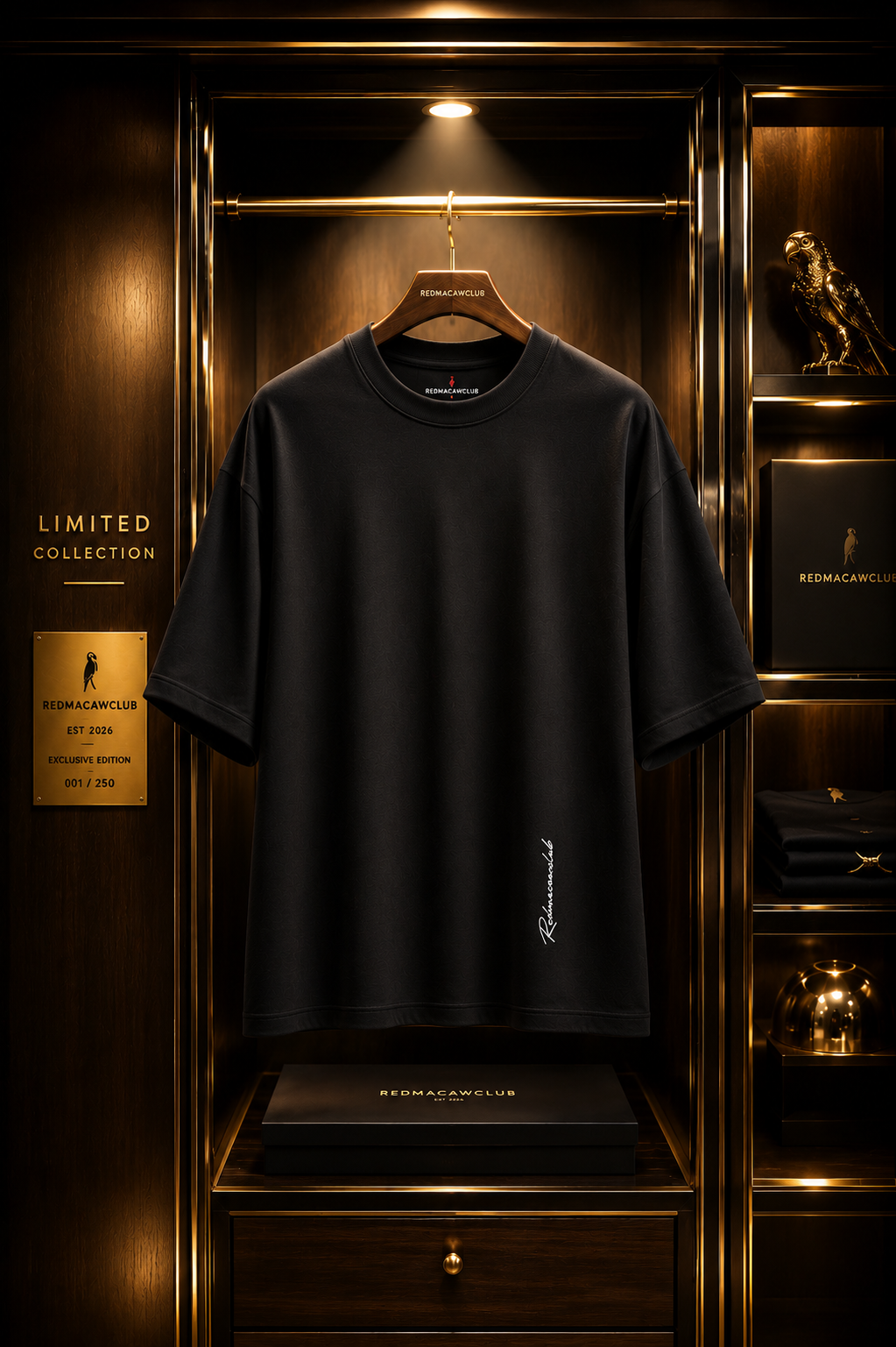 Signature Edition Oversized Drop Shoulder Tshirt-Signature Black