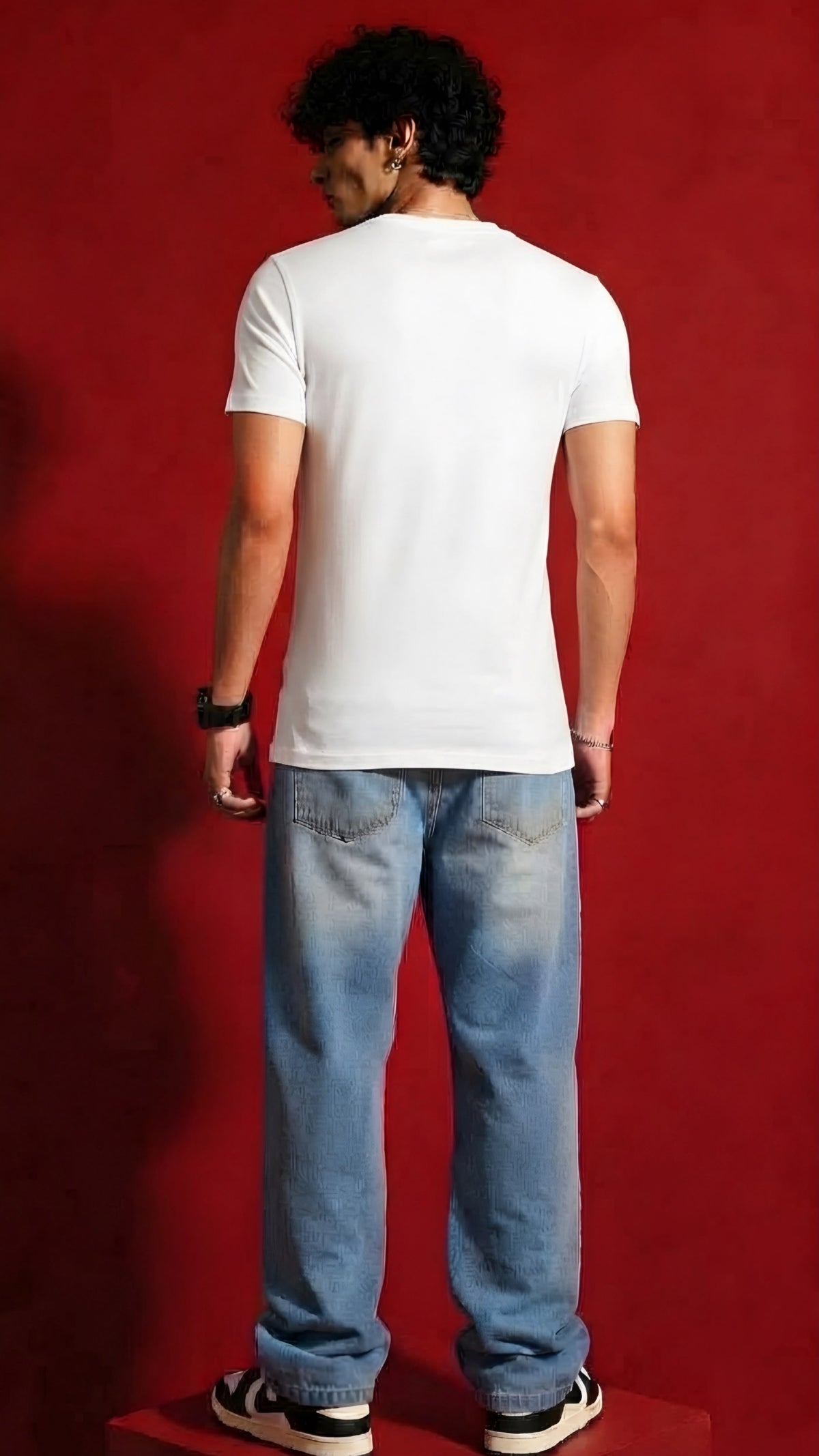MINIMALIST REGULAR SLIM FIT WHITE TEE- FRENCH TERRY 240 GSM