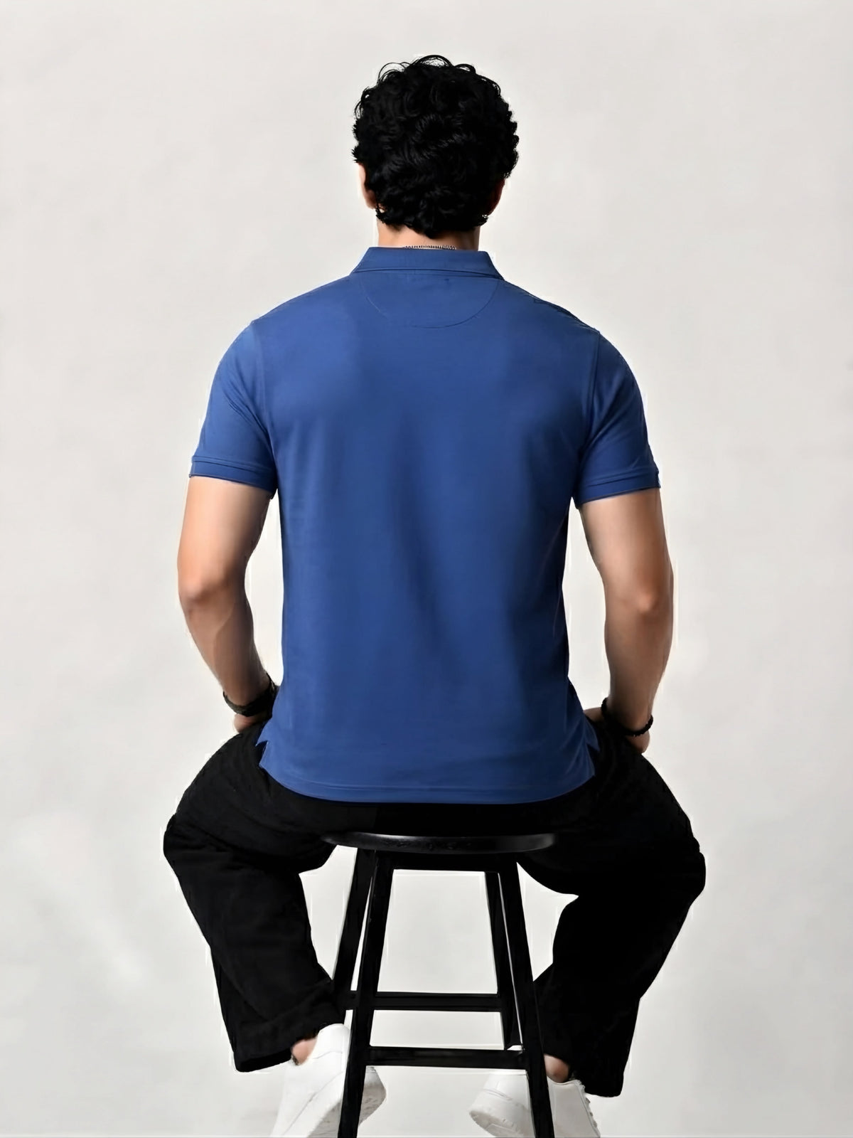 CLASSIC SOLID POLO ROYAL BLUE TEE - 240 GSM FRENCH TERRY