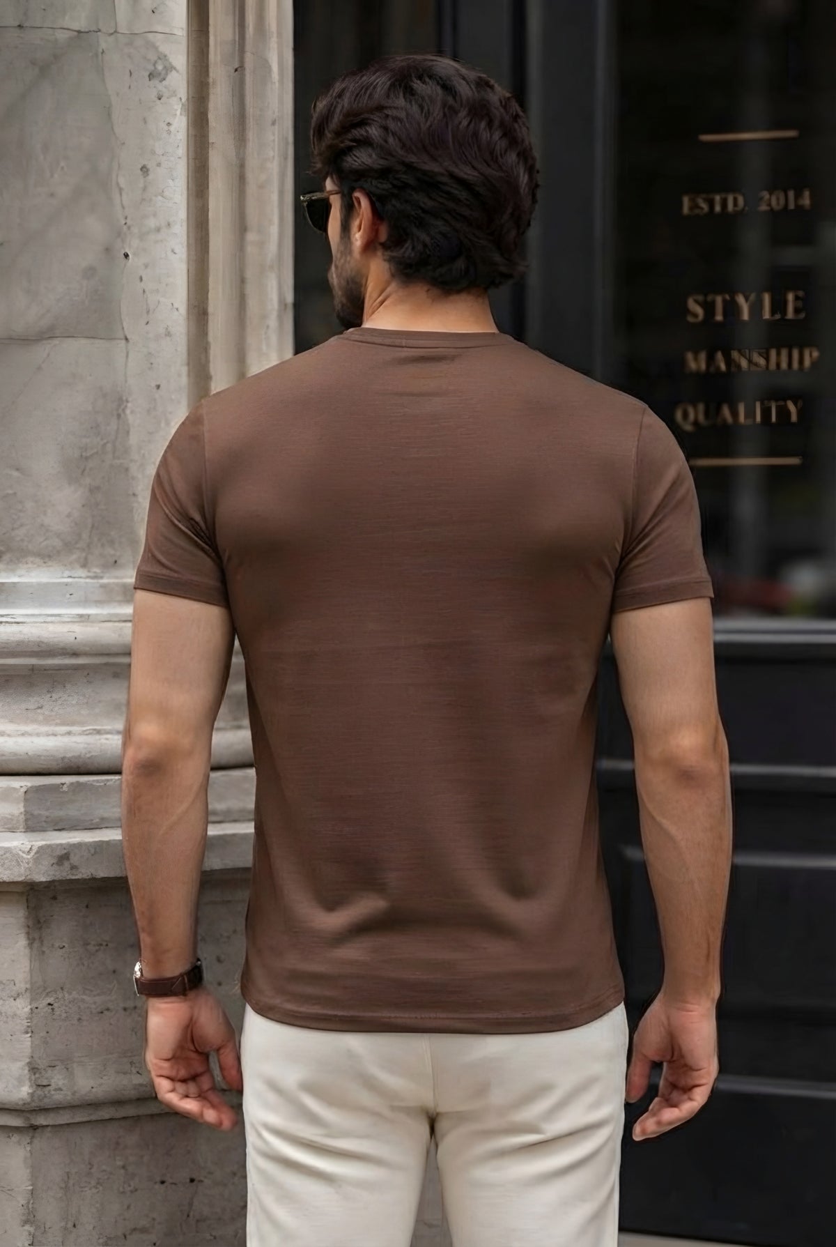 MINIMALIST REGULAR SLIM FIT BROWN - 240 GSM FRENCH TERRY