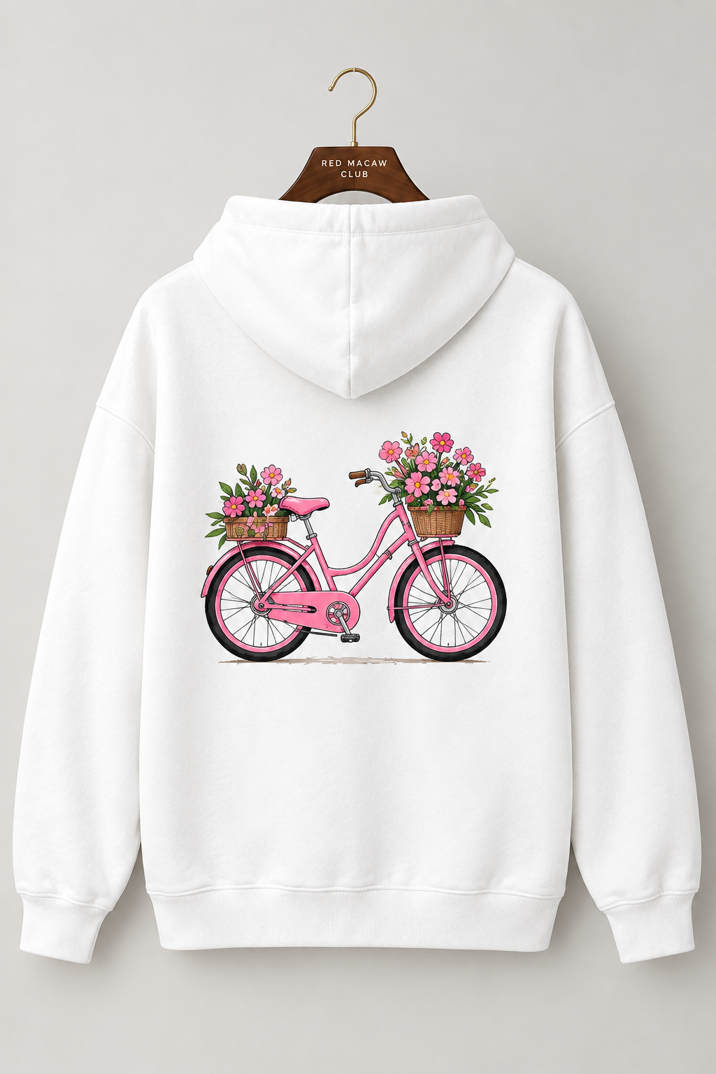 K HEART - WOMENS WHITE HOODIE - 300 GSM