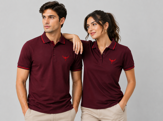 Tipping Polo T-Shirt -Maroon