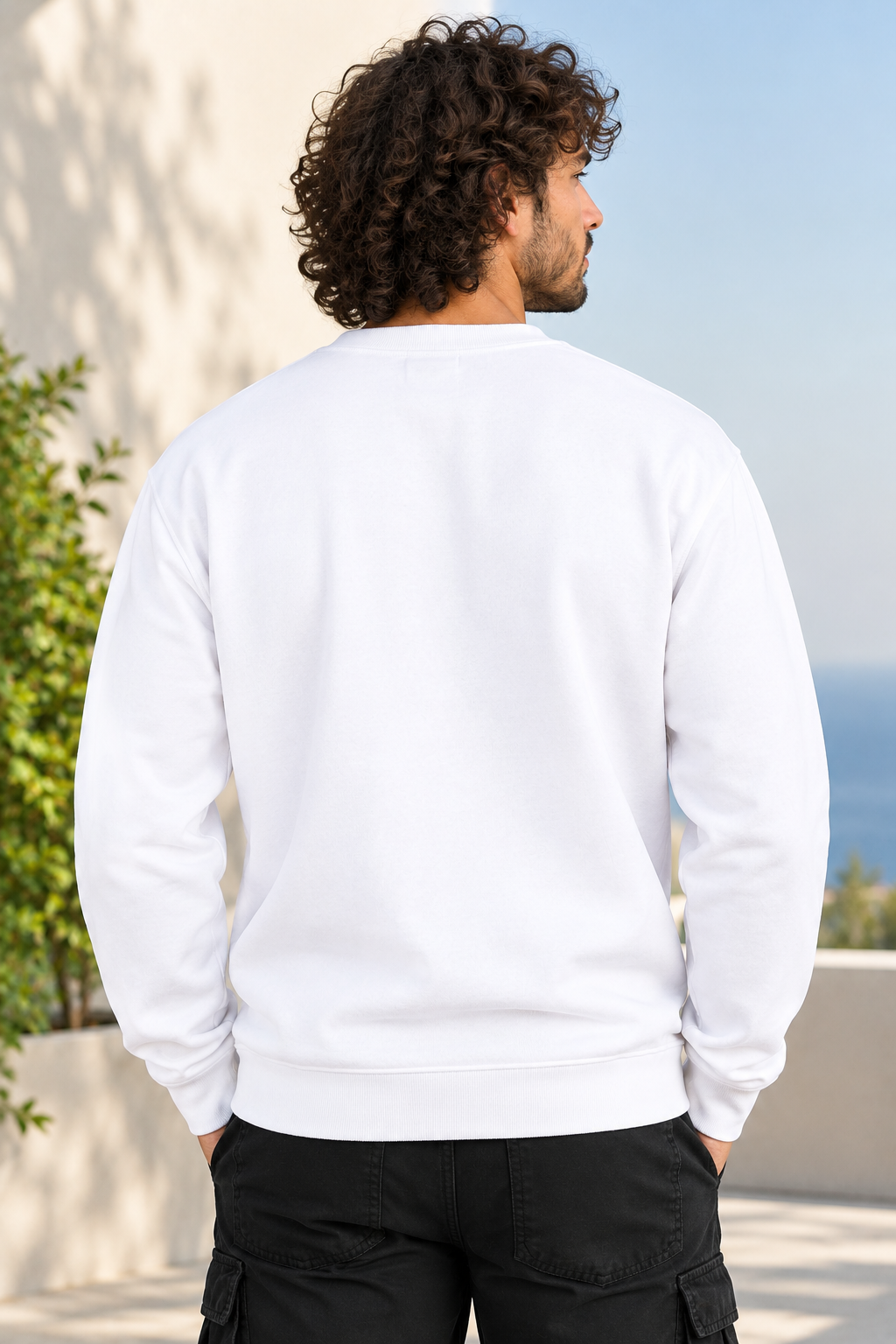 Classic Unisex white Sweatshirt 300 GSM